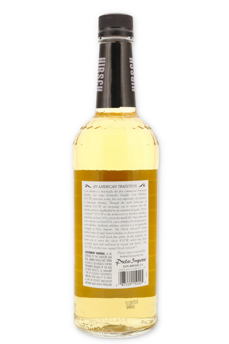 Hirsch American Whiskey Kentucky Straight Corn Whiskey 750ml - Flask Fine Wine & Whisky