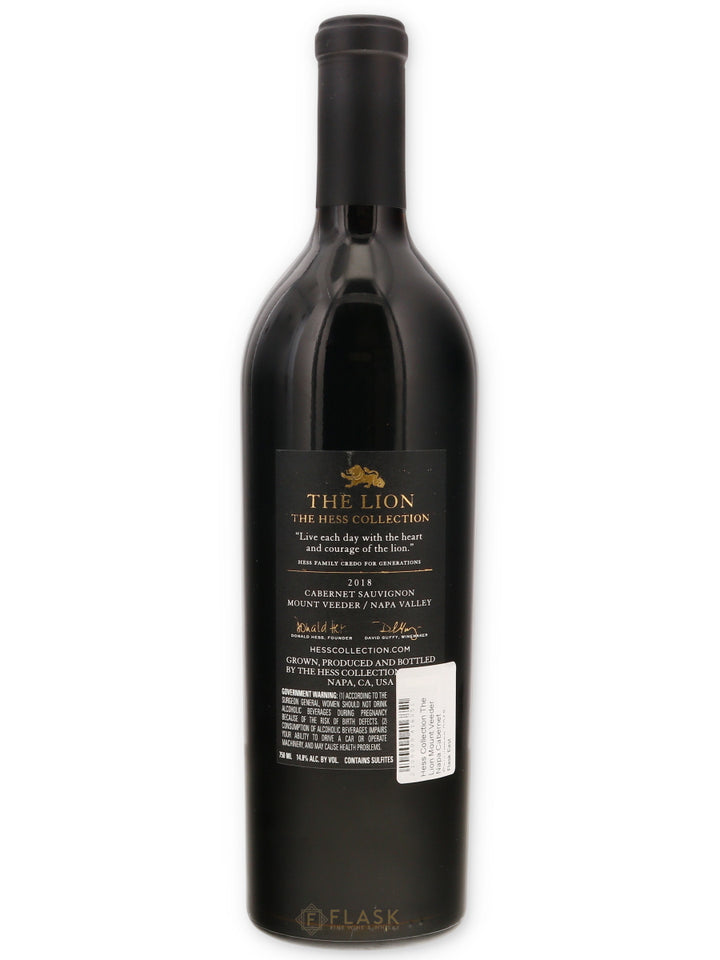 Hess Collection The Lion Mount Veeder Napa Cabernet Sauvignon 2018