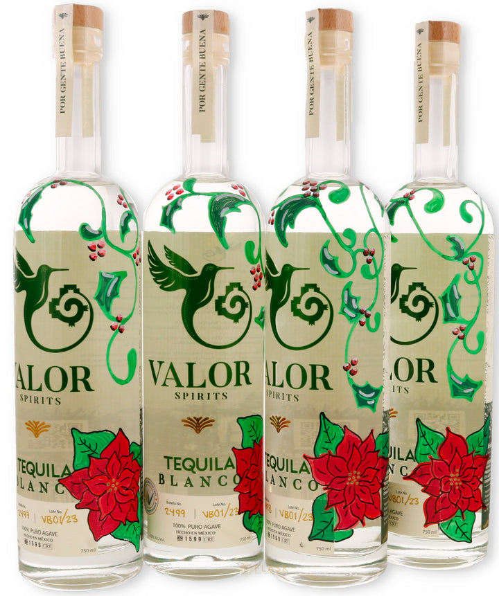 Valor Tequila 2024 Limited Edition Painted Holiday Bottle