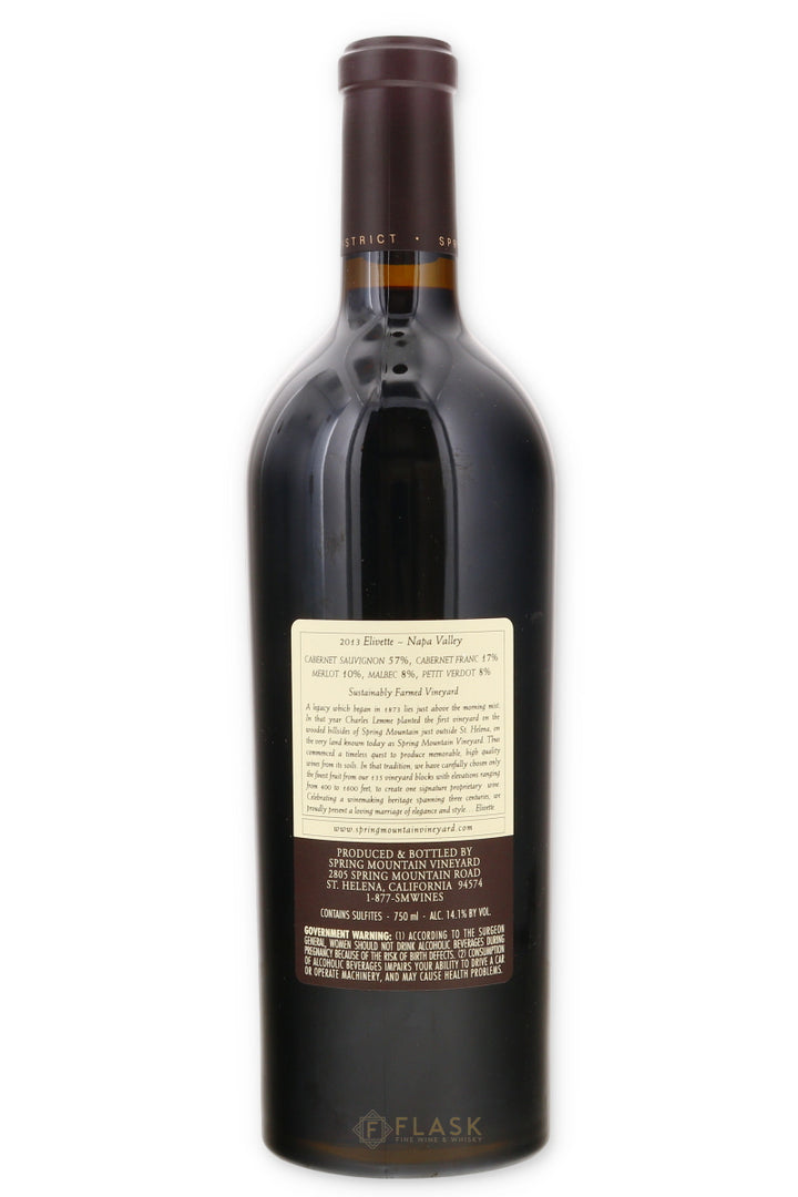 Spring Mountain Elivette Napa Valley Red Wine 2013