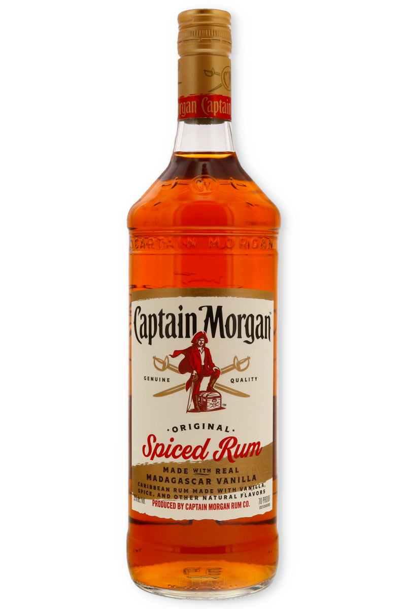 Captain Morgan Spiced Rum Original 1 Liter - Flask Fine Wine & Whisky