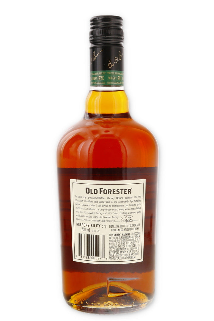 Old Forester Kentucky Straight Rye 100pf 750ml - Flask Fine Wine & Whisky