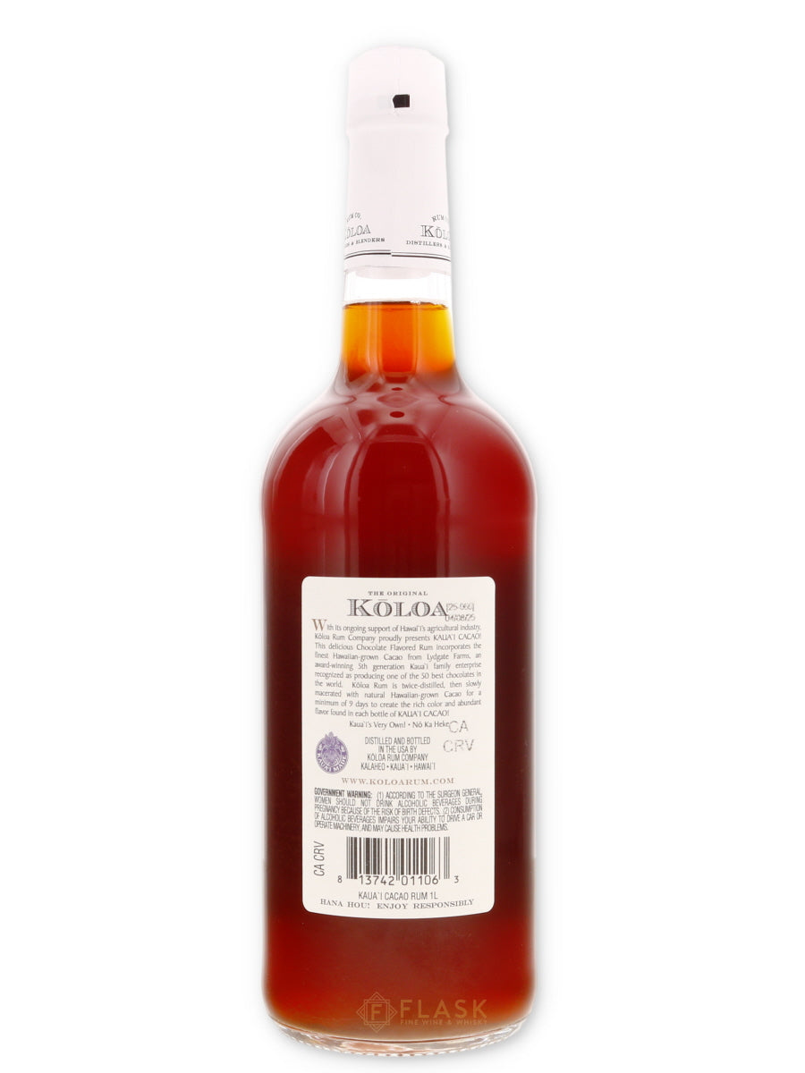 Koloa Kauai Cacao Chocolate Flavored Rum - Flask Fine Wine & Whisky