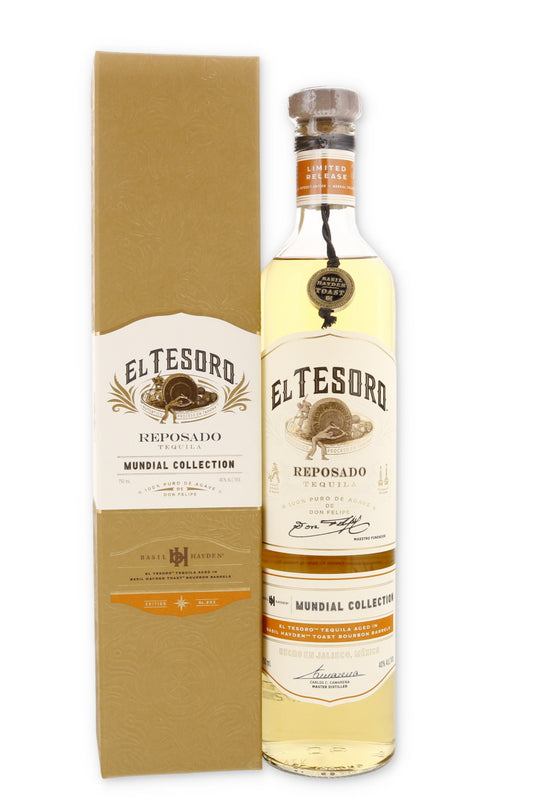 El Tesoro Tequila Mundial Collection Basil Hayden Toast Bourbon Cask Reposado 750ml - Flask Fine Wine & Whisky