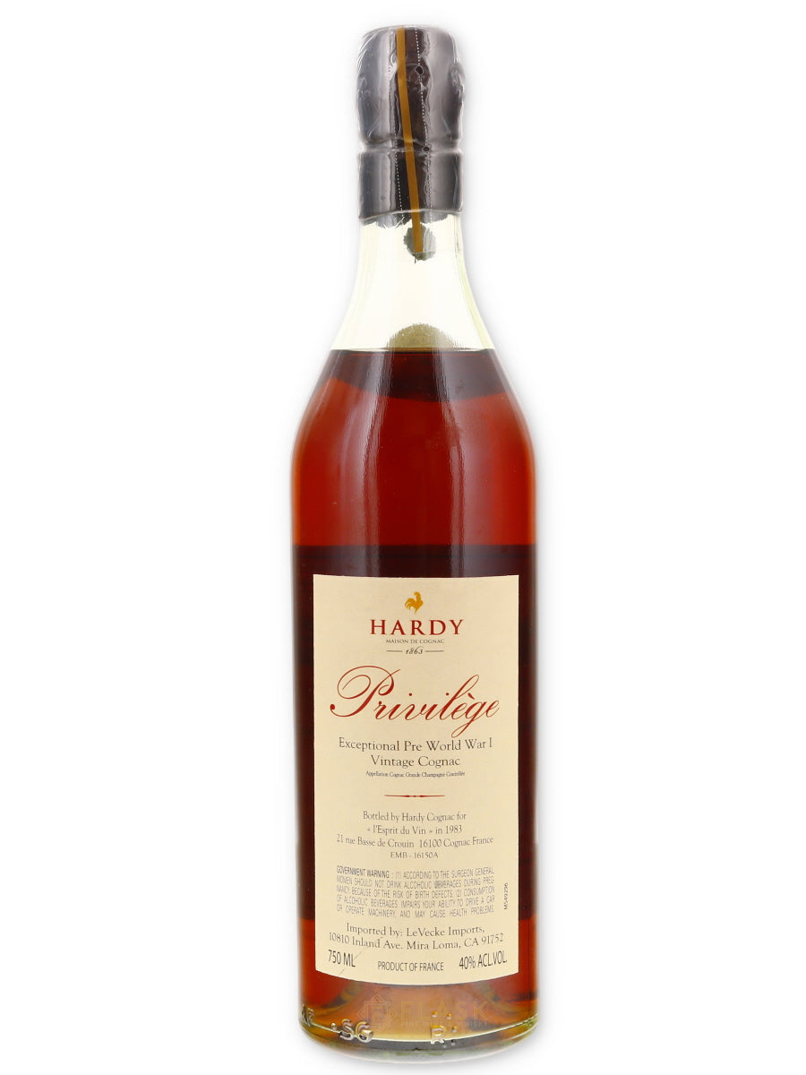 Hardy Privilege Reserve du Prince Grand Fine Champagne Cognac 750ml - Flask Fine Wine & Whisky