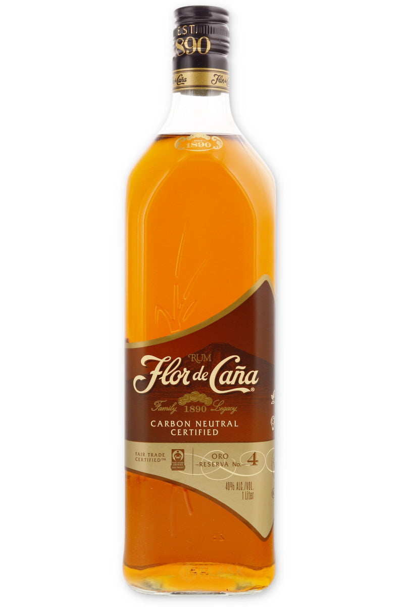 Flor de Cana Anejo Oro Rum 1L - Flask Fine Wine & Whisky