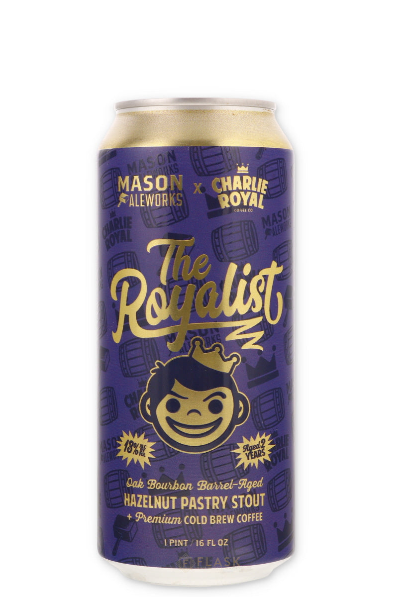Mason Aleworks / Charlie Royal THE ROYALIST Bourbon Barrel Aged Hazelnut Pastry Stout 16oz single - Flask Fine Wine & Whisky