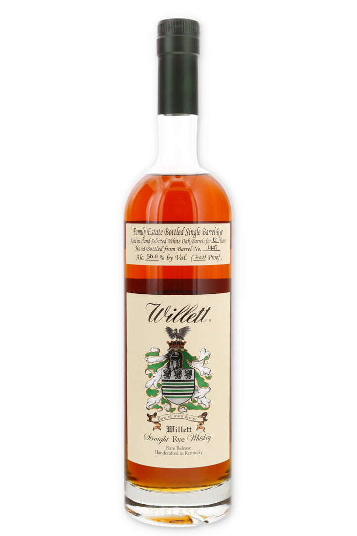Willet Family Estate 12 Year Straight Rye Whiskey Barrel 1447 Mustache Maniacs 112 proof