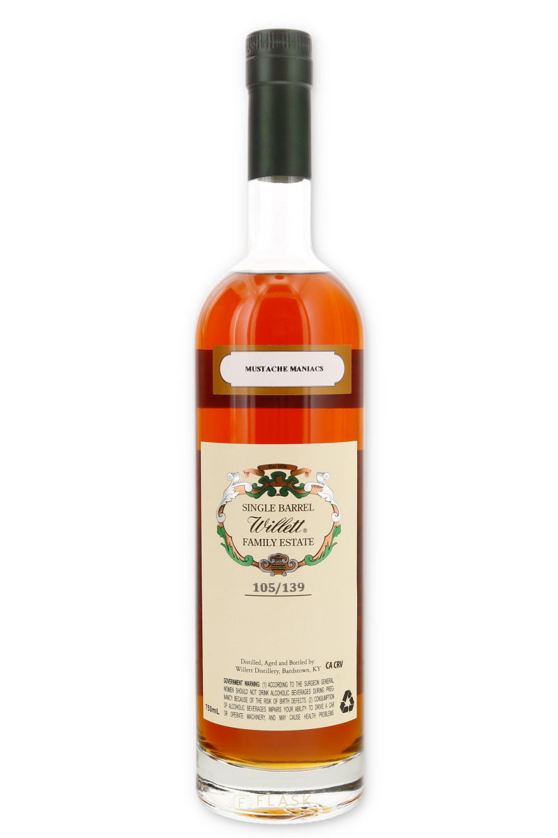 Willet Family Estate 12 Year Straight Rye Whiskey Barrel 1447 Mustache Maniacs 112 proof