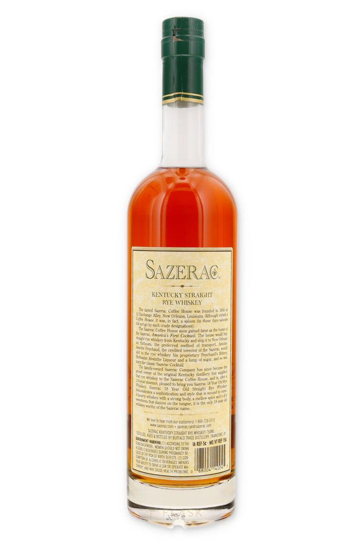 Sazerac 18 Year Old Rye Whiskey 2024 - Flask Fine Wine & Whisky