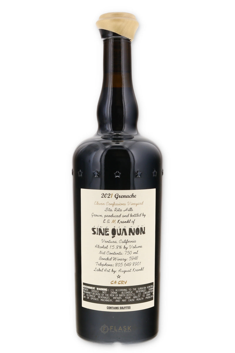 Sine Qua Non Eleven Confessions Grenache 2021 - Flask Fine Wine & Whisky