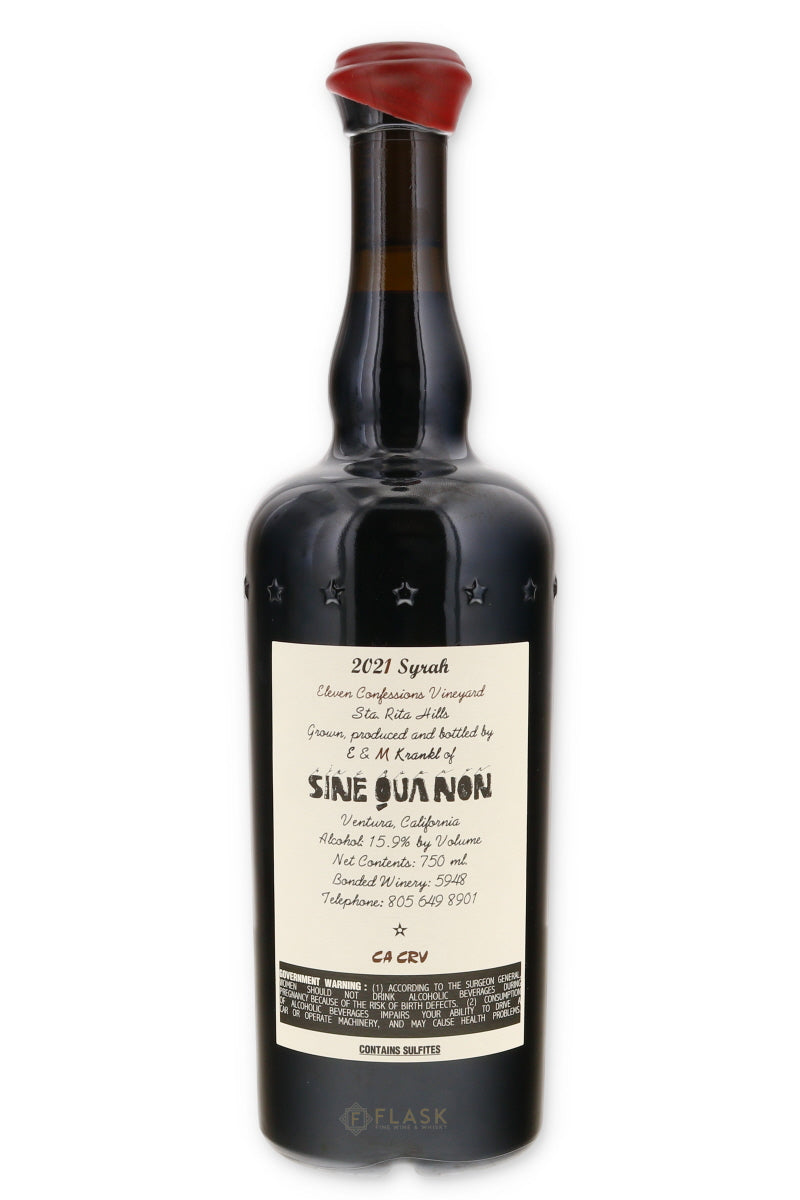 Sine Qua Non Eleven Confessions Syrah 2021 - Flask