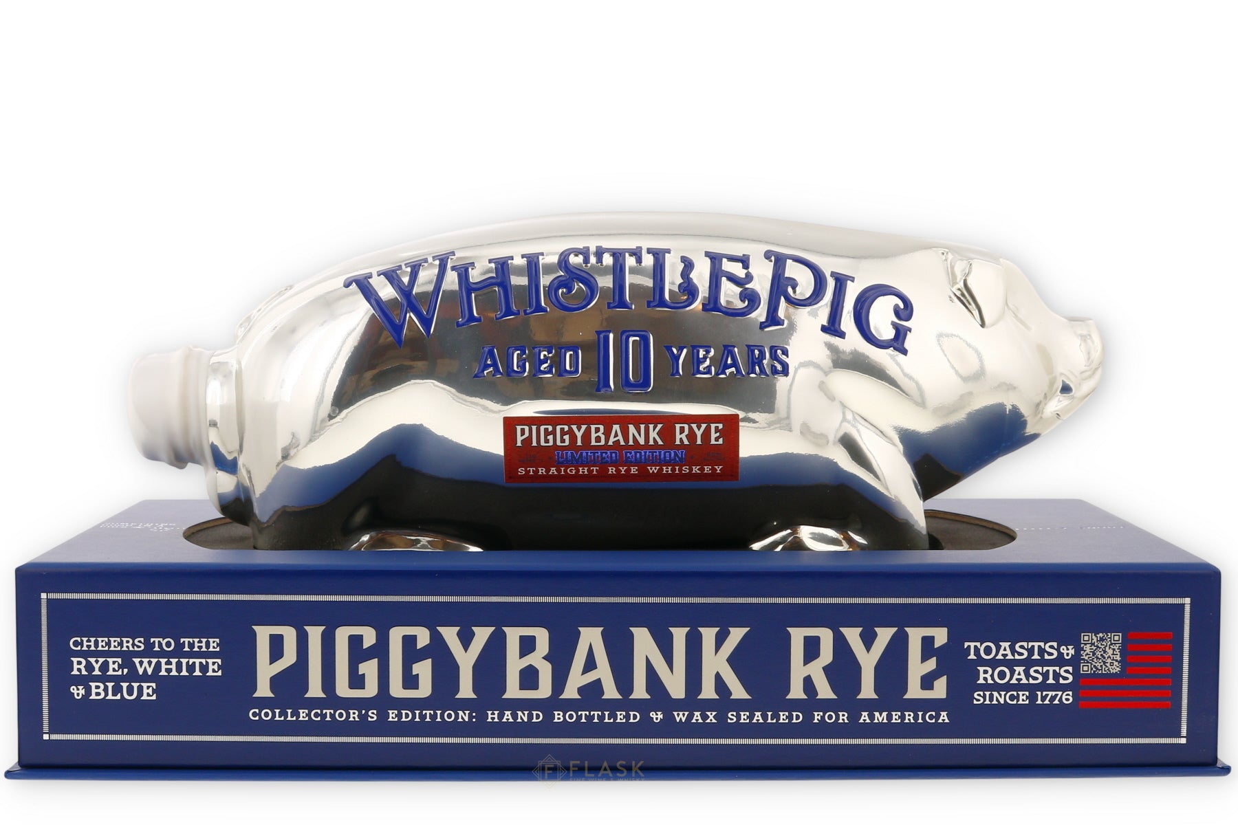 WhistlePig PiggyBank Rye 10 Year Old Red White and Blue Limited