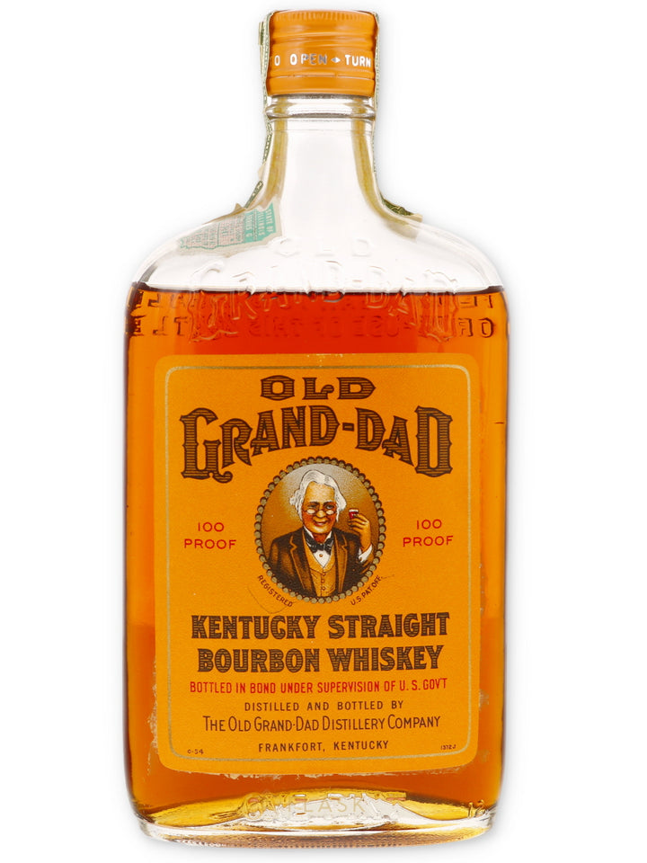 Old Grand Dad Bourbon 1948 Bottled in Bond 100 Proof Gift Set with Glasses [One Pint] - Flask Fine Wine & Whisky