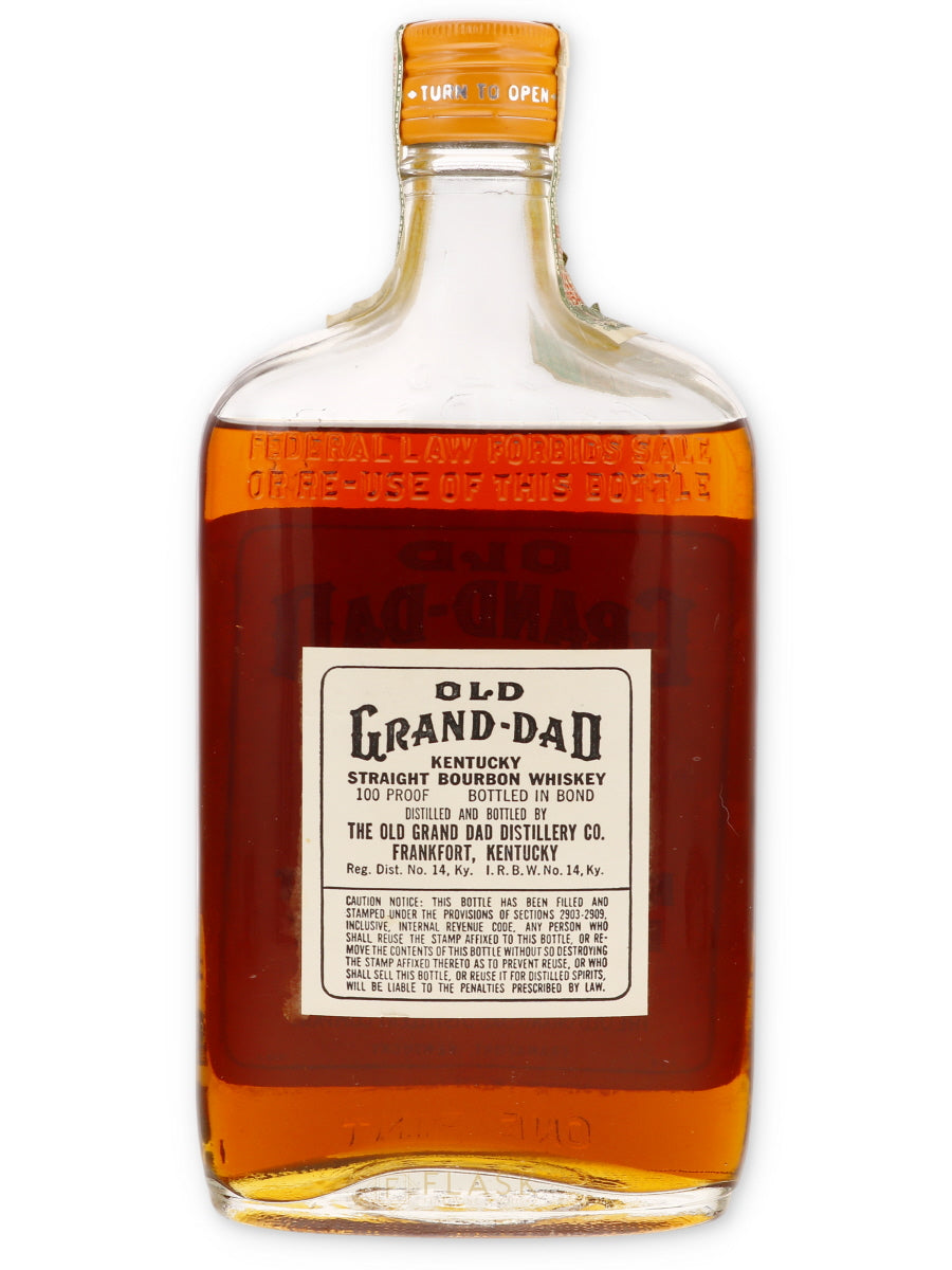 Old Grand Dad Bourbon 1948 Bottled in Bond 100 Proof Gift Set with Glasses [One Pint] - Flask Fine Wine & Whisky