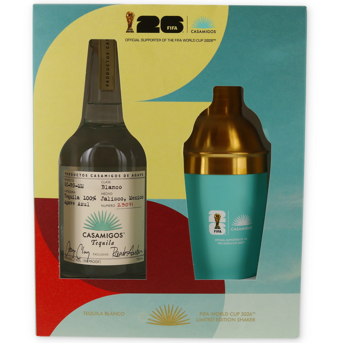 Casamigos Blanco FIFA World Cup Gift Set 2026 Tequila 750ml - Flask