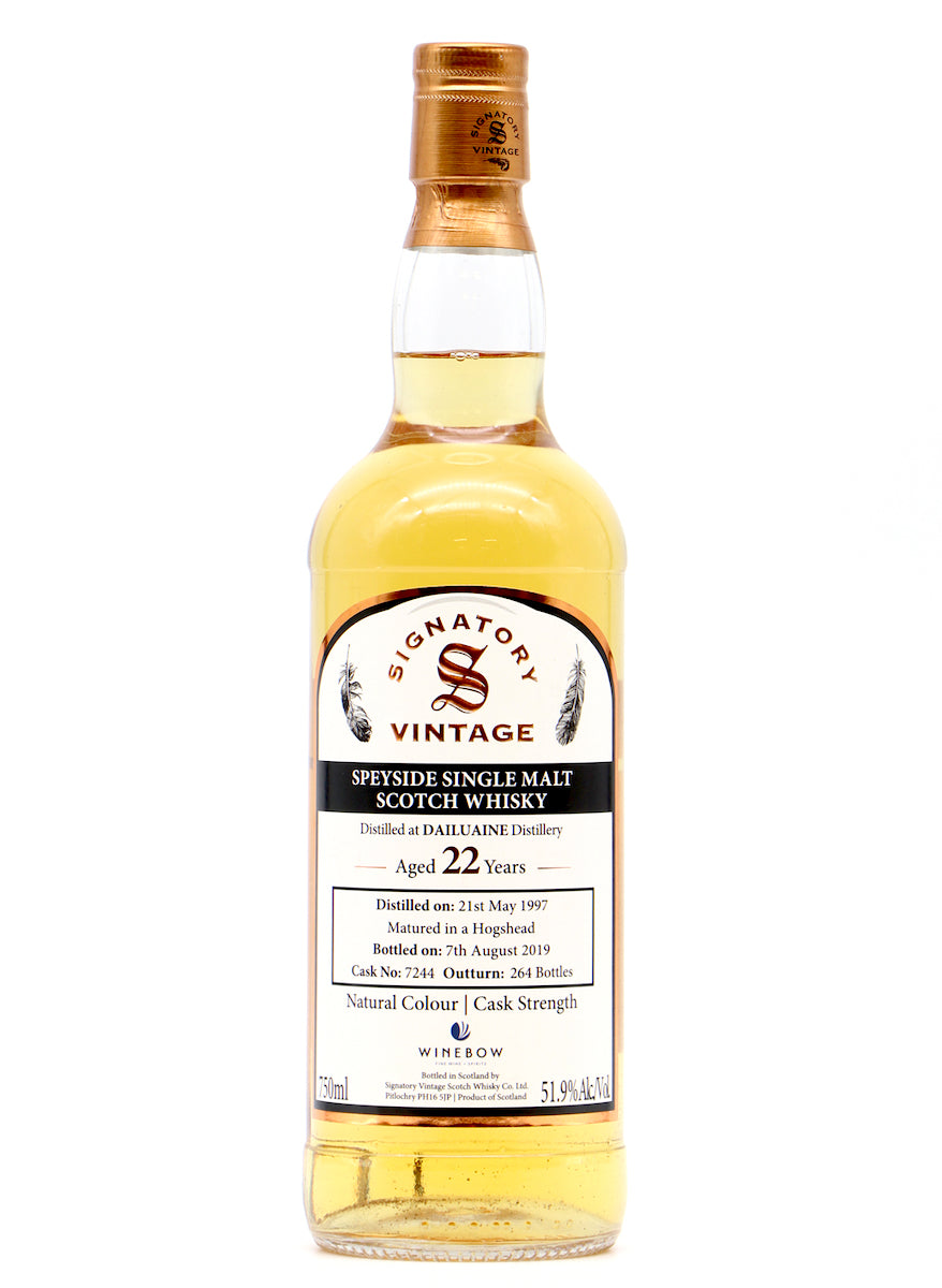 Dailuaine 1997 22 Year Old Signatory Vintage Cask Strength Single Cask #7244 - Flask Fine Wine & Whisky