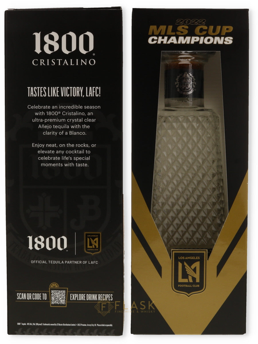 1800 Tequila Cristalino LAFC MLS Cup Champions Edition - Flask Fine Wine & Whisky