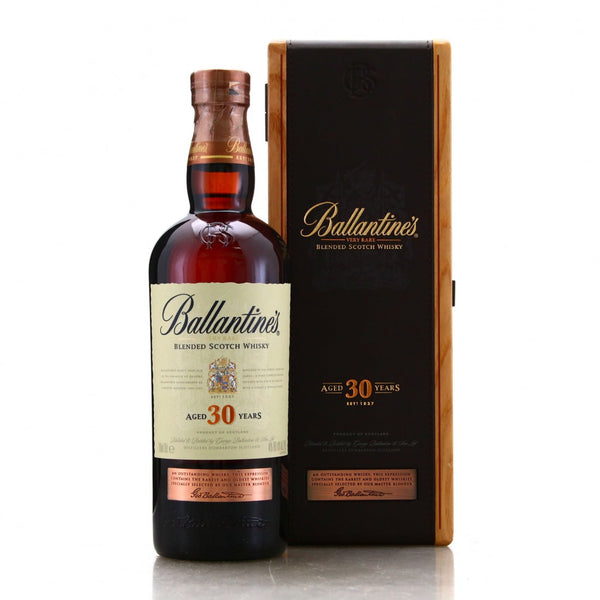 Ballantines 30 Year Old Scotch Whisky Wood Box 40% 70cl - Flask Fine Wine & Whisky