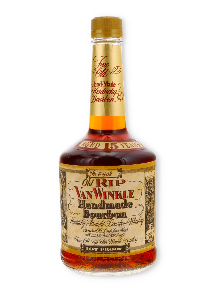 Old Rip Van Winkle 15 Year Old Bourbon Frankfort Pappy Squat Bottle - Flask Fine Wine & Whisky