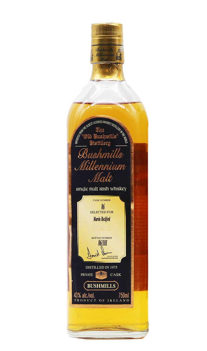 Bushmills 1975 Millennium Malt Single Cask Vintage Irish Whiskey Cask #86 - Flask Fine Wine & Whisky