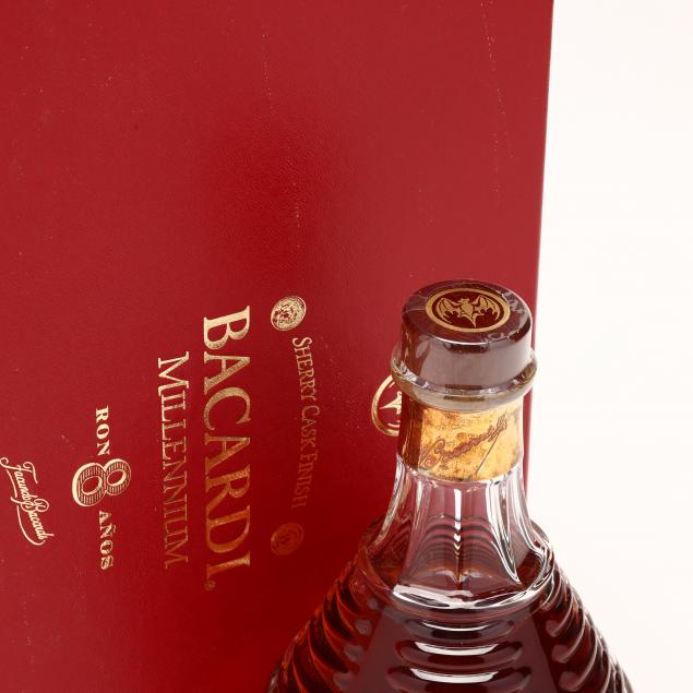 Bacardi  Millennium 8 Year Old Rum in Baccarat Decanter - Flask Fine Wine & Whisky