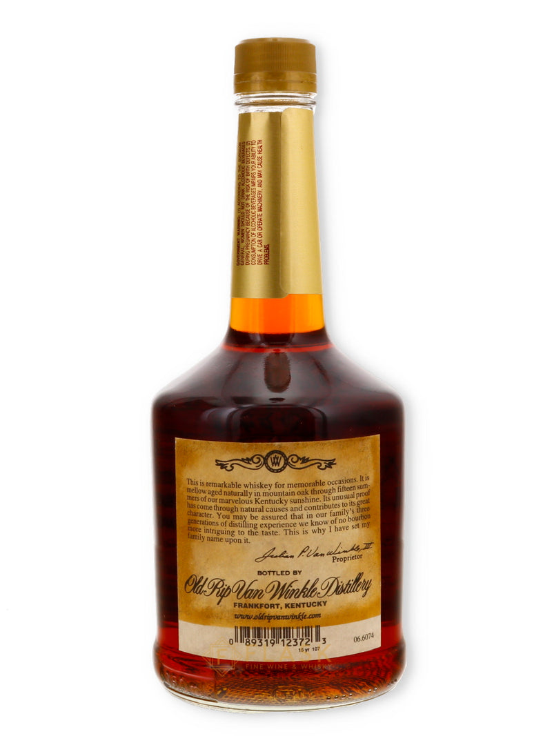 Old Rip Van Winkle 15 Year Old Bourbon Frankfort Pappy Squat Bottle - Flask Fine Wine & Whisky