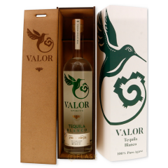 Valor Blanco Tequila 84 proof Gift Box - Flask Fine Wine & Whisky