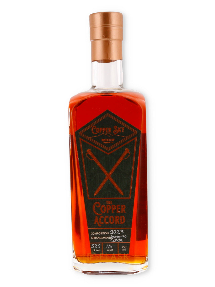 Copper Sky Distillery 2023 The Copper Accord Saronno Estate Blended Whiskey 115 proof - Flask Fine Wine & Whisky