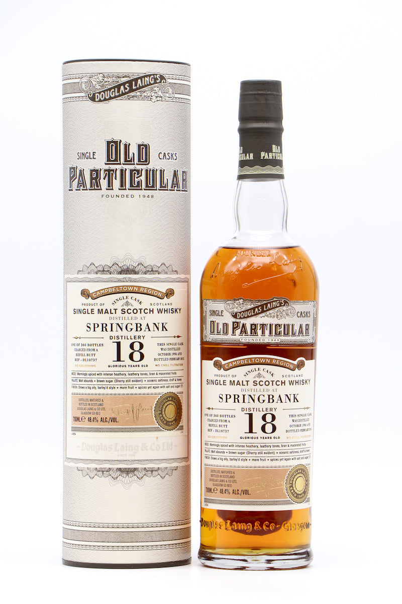 Springbank 1996 18 Year Old Old Particular Single Cask Refill Butt #10737 48.4% - Flask Fine Wine & Whisky