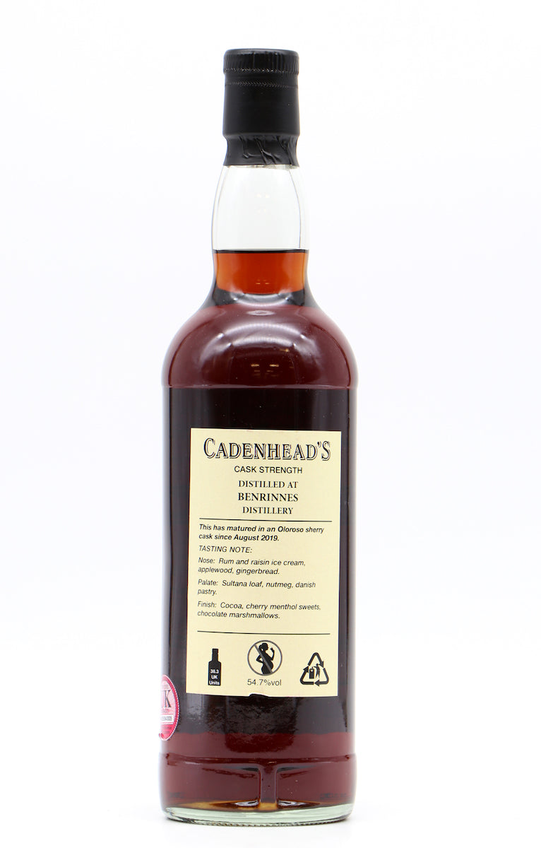 Benrinnes 2000 20 Year Old Oloroso Sherry Cask Cadenheads 54.7% - Flask Fine Wine & Whisky