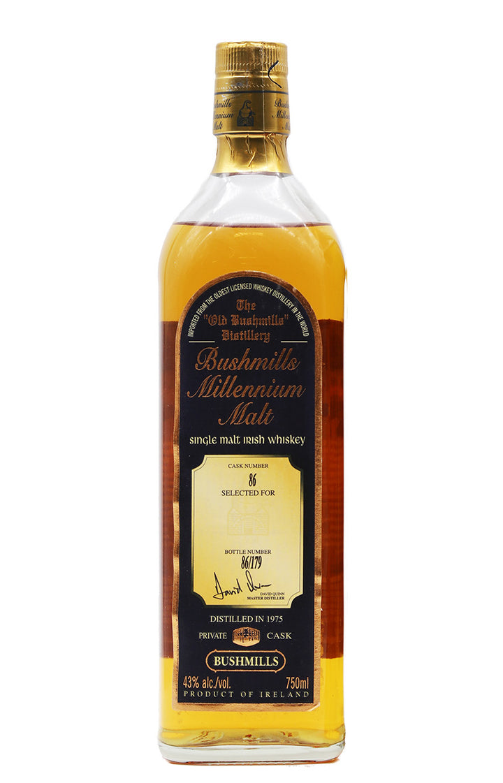 Bushmills 1975 Millennium Malt Single Cask Vintage Irish Whiskey Cask #86 - Flask Fine Wine & Whisky