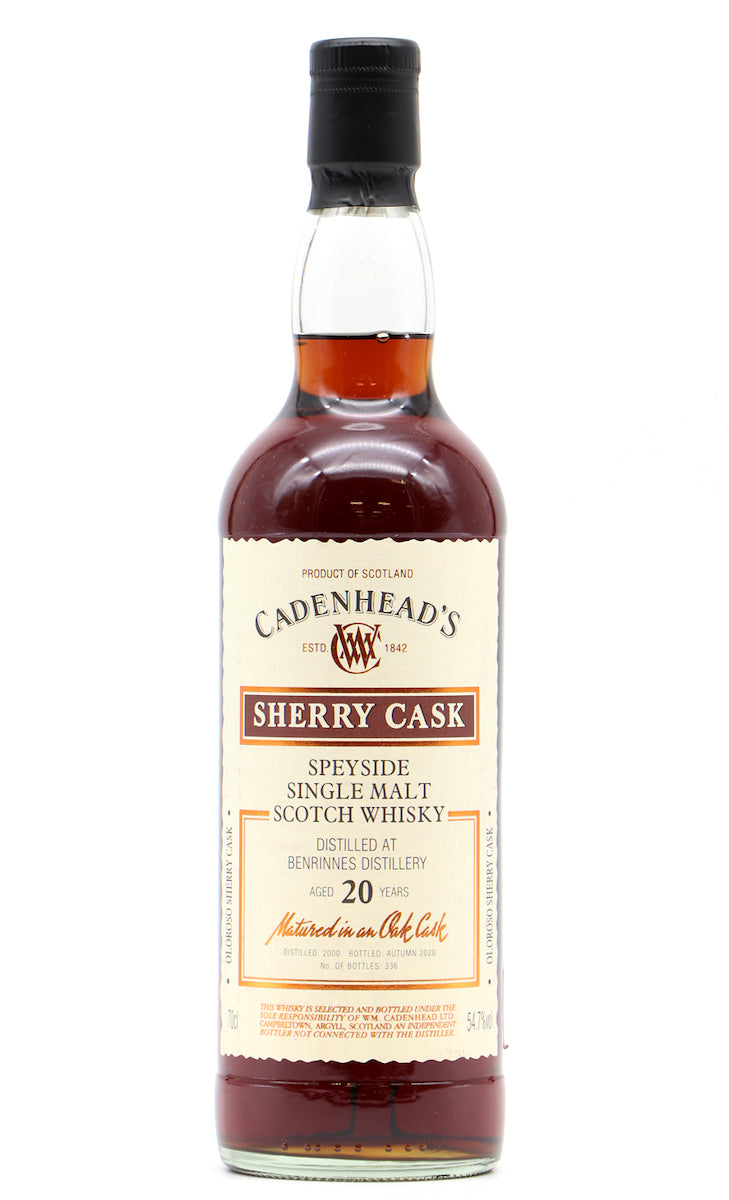 Benrinnes 2000 20 Year Old Oloroso Sherry Cask Cadenheads 54.7% - Flask Fine Wine & Whisky