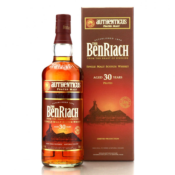 BenRiach Authenticus Peated 30 Year Old Single Malt Scotch 750ml - Flask Fine Wine & Whisky