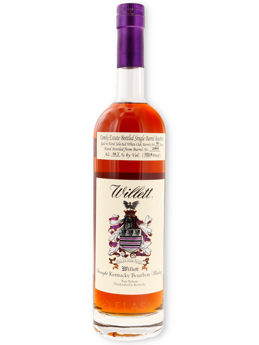 Willet Family Estate Single Barrel Bourbon 10 Year Old Cask 2068 Pac Edge CA 2023 123.4 proof - Flask Fine Wine & Whisky