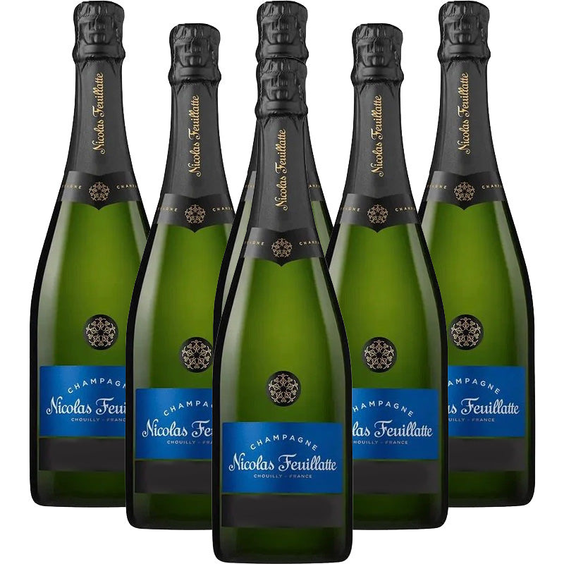 Nicolas Feuillatte Brut Reserve Cuvee Champagne 6 Bottle Case - Flask Fine Wine & Whisky