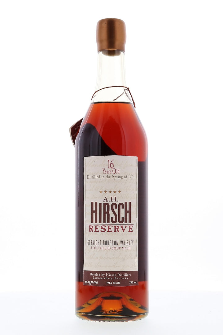 AH Hirsch Reserve 16 year old bourbon gold wax 1974