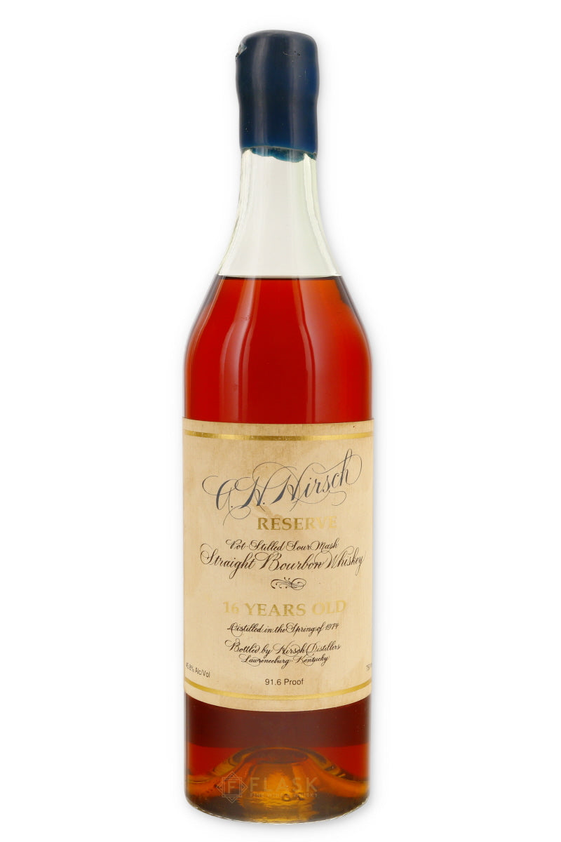 A.H. Hirsch 1974 16 Year Old Bourbon / Blue Wax 1990s - Flask Fine Wine & Whisky