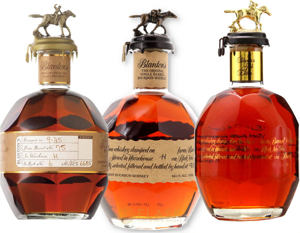 Blanton's Big Three Bundle - Gold, Single, and Straight from the Barrel - Flask Fine Wine & Whisky