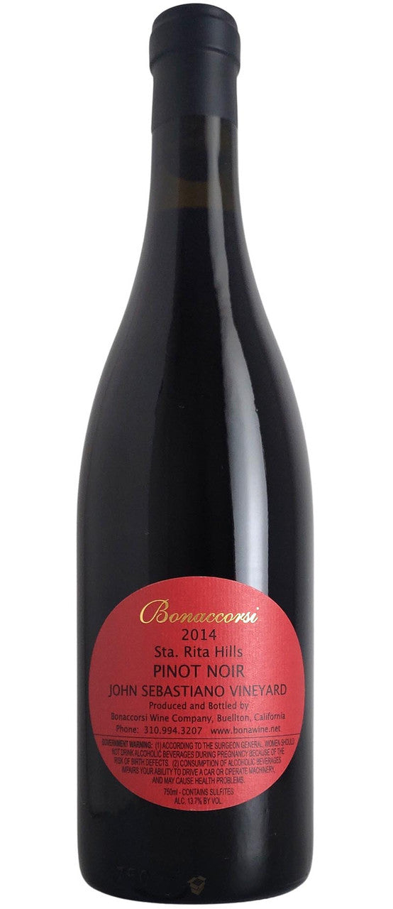 Bonaccorsi John Sebastiano Vineyard Pinot Noir 2014 - Flask Fine Wine & Whisky