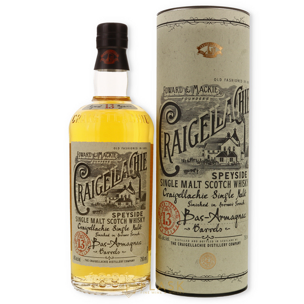 Craigellachie 13 Year Old Speyside Single Malt Scotch Bas Armagnac Barrels - Flask Fine Wine & Whisky