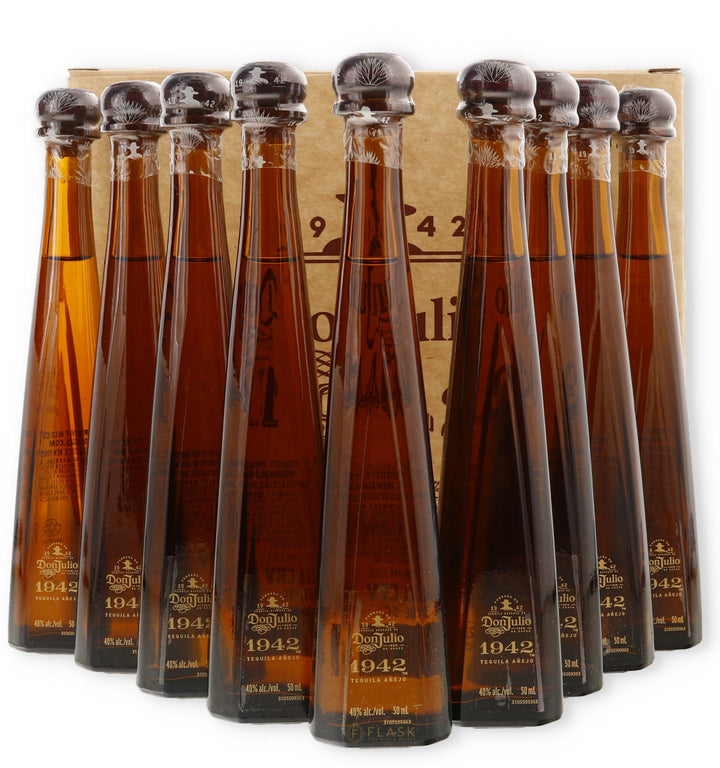 Don Julio 1942 Mini Bottles 10 Pack Tequila Box (10x 50ml Miniatures) - Flask Fine Wine & Whisky