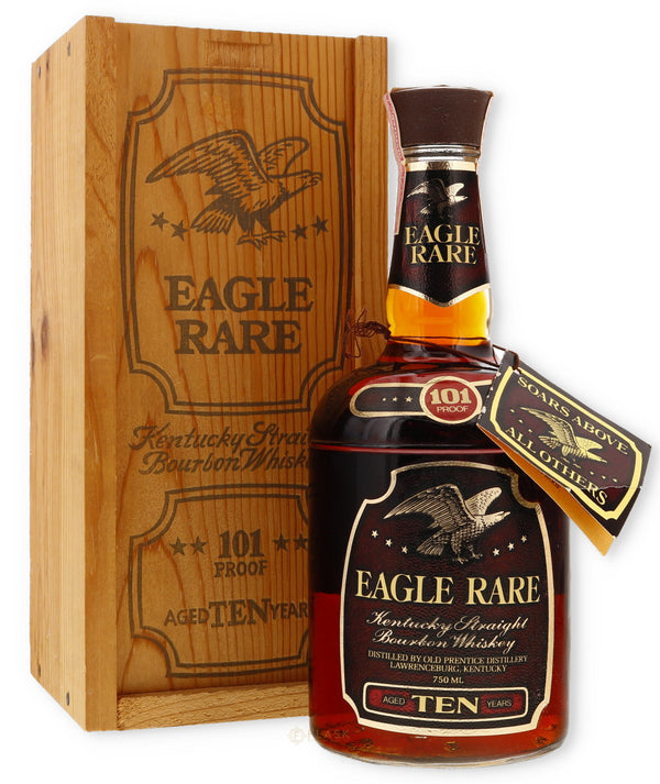 Eagle Rare 10 Year Old 1983 Old Prentice, Lawrenceburg 101 Proof Wood Box - Flask Fine Wine & Whisky