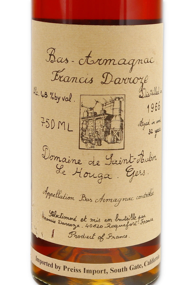 Francis Darroze Domaine de Saint Aubin Le Houga Bas Armagnac 32 Year Old 1966
