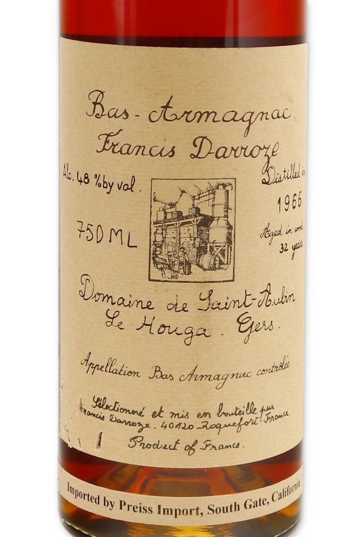 Francis Darroze Domaine de Saint Aubin Le Houga Bas Armagnac 32 Year Old 1966