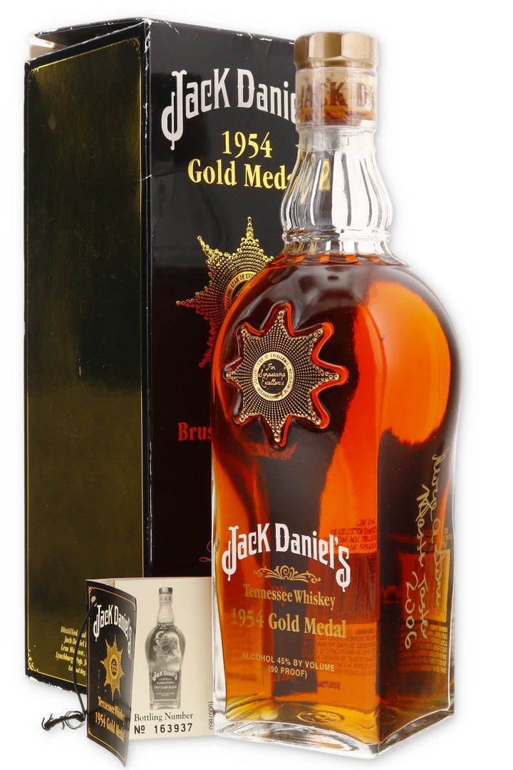 Jack Daniels 1954 Gold Medal Special Edition Autographed - Flask Fine Wine & Whisky