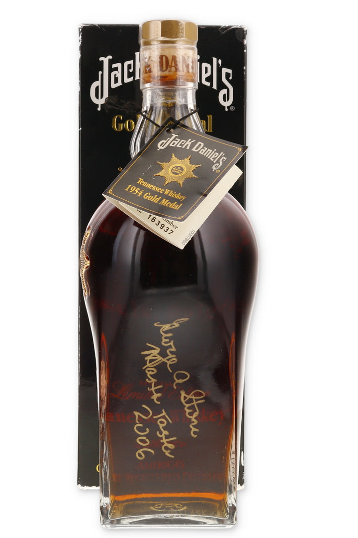 Jack Daniels 1954 Gold Medal Special Edition Autographed - Flask Fine Wine & Whisky