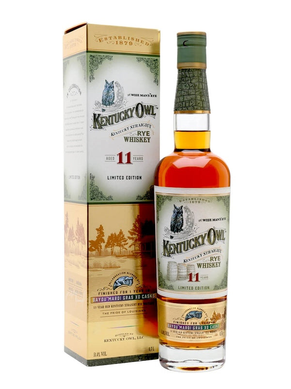 Kentucky Owl Bayou Mardi Gras XO Casks 11 Year Old Rye Whiskey - Flask Fine Wine & Whisky