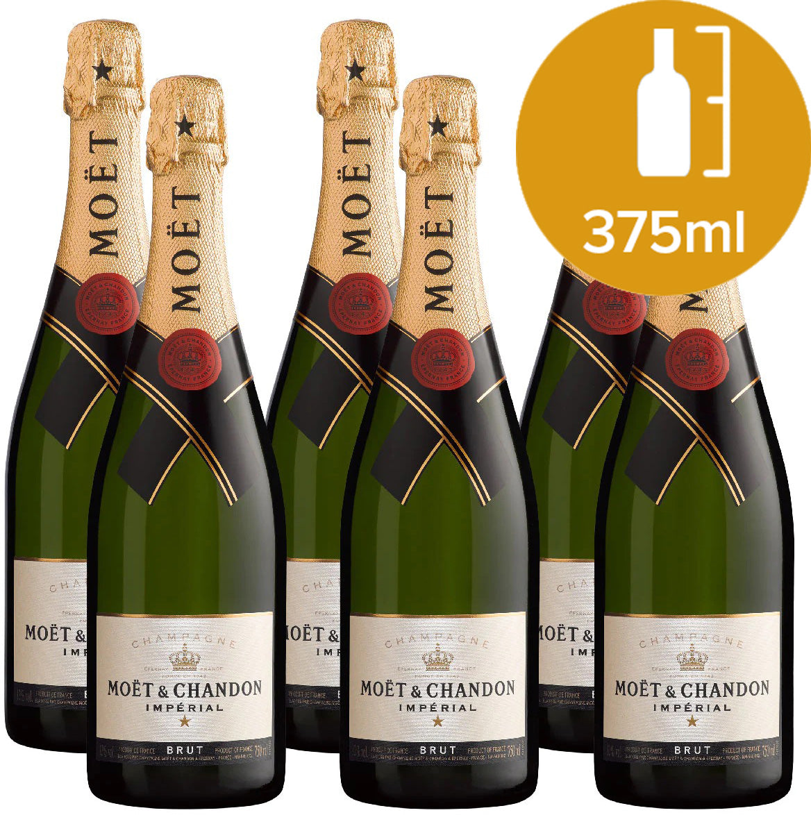 Moet & Chandon Brut Imperial Champagne 6x 375ml Half-Bottle Case 
