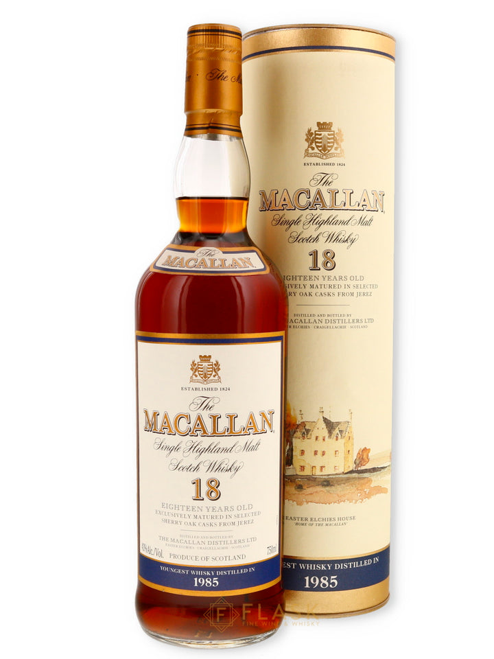 Macallan 18 Year Sherry Oak 1985 [Original Tube] - Flask Fine Wine & Whisky